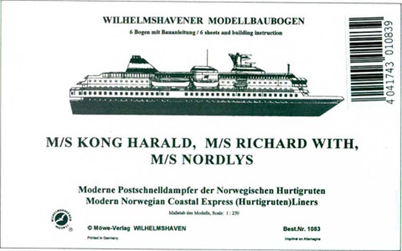 Plan PassengerShip Kong Harald - WILHELMS